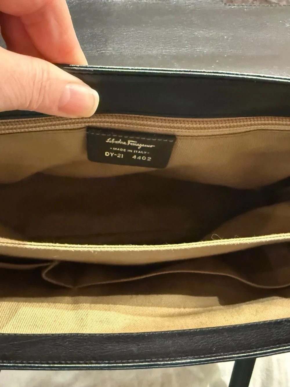 Salvatore Ferragamo Shoulder Bag with Gancini Clasp (Matching Wallet Included)